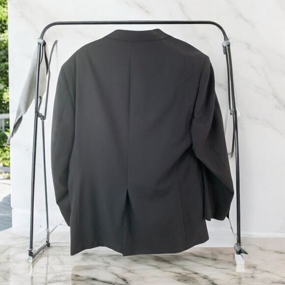 Jos A Bank100% Wool Executive Collection Blue Sport Coat Gold Buttons SZ 46L - Picture 4 of 15